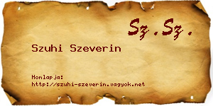 Szuhi Szeverin névjegykártya